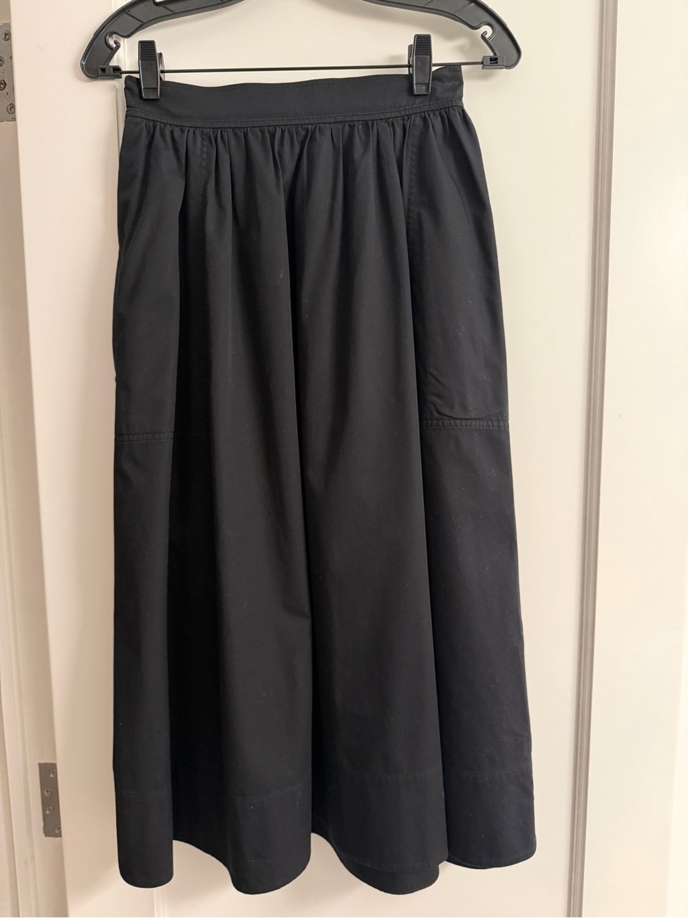 COS Black Maxi Skirt with Gathered Waist